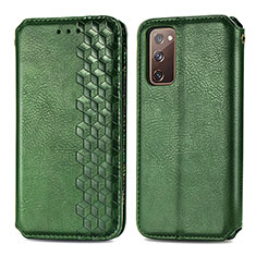 Funda de Cuero Cartera con Soporte Carcasa S01D para Samsung Galaxy S20 FE (2022) 5G Verde