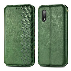 Funda de Cuero Cartera con Soporte Carcasa S01D para Sony Xperia Ace II Verde