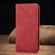 Funda de Cuero Cartera con Soporte Carcasa S01D para Xiaomi Mi 10T 5G Rojo