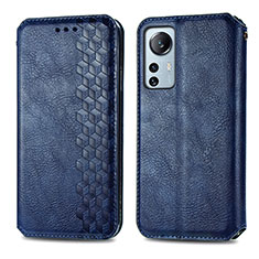 Funda de Cuero Cartera con Soporte Carcasa S01D para Xiaomi Mi 12 Pro 5G Azul