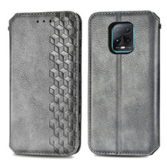 Funda de Cuero Cartera con Soporte Carcasa S01D para Xiaomi Redmi 10X 5G Gris