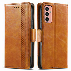 Funda de Cuero Cartera con Soporte Carcasa S02D para Samsung Galaxy M13 4G Marron Claro