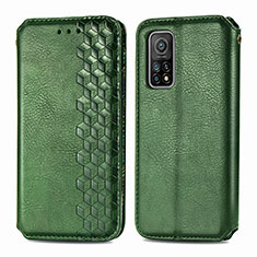 Funda de Cuero Cartera con Soporte Carcasa S02D para Xiaomi Mi 10T 5G Marron Claro