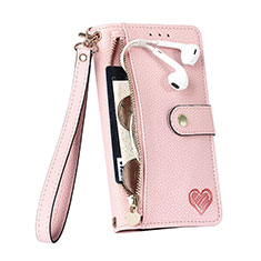 Funda de Cuero Cartera con Soporte Carcasa S03D para Apple iPhone 14 Plus Rosa