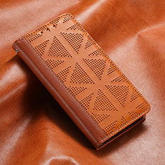 Funda de Cuero Cartera con Soporte Carcasa S03D para Samsung Galaxy S22 5G Marron