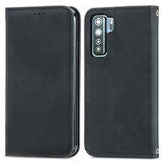 Funda de Cuero Cartera con Soporte Carcasa S04D para Huawei Nova 7 SE 5G Negro