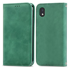 Funda de Cuero Cartera con Soporte Carcasa S04D para Samsung Galaxy A01 Core Verde