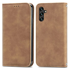 Funda de Cuero Cartera con Soporte Carcasa S04D para Samsung Galaxy A04s Marron