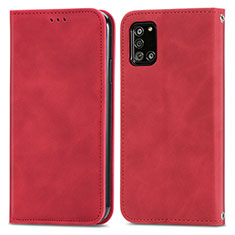 Funda de Cuero Cartera con Soporte Carcasa S04D para Samsung Galaxy A31 Rojo