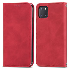 Funda de Cuero Cartera con Soporte Carcasa S04D para Samsung Galaxy A81 Rojo