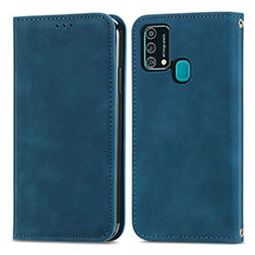 Funda de Cuero Cartera con Soporte Carcasa S04D para Samsung Galaxy F41 Azul