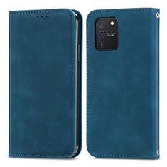 Funda de Cuero Cartera con Soporte Carcasa S04D para Samsung Galaxy M80S Azul