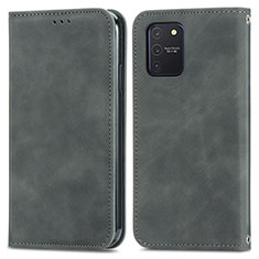 Funda de Cuero Cartera con Soporte Carcasa S04D para Samsung Galaxy M80S Gris