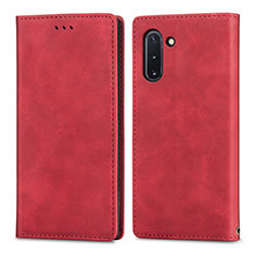 Funda de Cuero Cartera con Soporte Carcasa S04D para Samsung Galaxy Note 10 5G Rojo