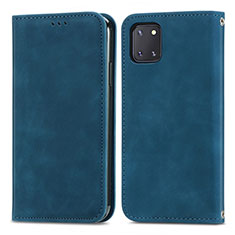 Funda de Cuero Cartera con Soporte Carcasa S04D para Samsung Galaxy Note 10 Lite Azul