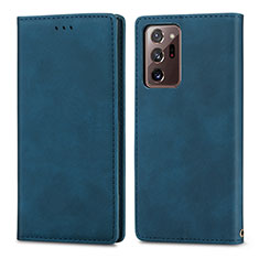 Funda de Cuero Cartera con Soporte Carcasa S04D para Samsung Galaxy Note 20 Ultra 5G Azul