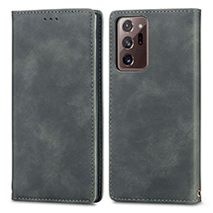 Funda de Cuero Cartera con Soporte Carcasa S04D para Samsung Galaxy Note 20 Ultra 5G Gris