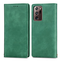 Funda de Cuero Cartera con Soporte Carcasa S04D para Samsung Galaxy Note 20 Ultra 5G Verde