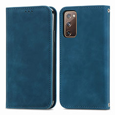 Funda de Cuero Cartera con Soporte Carcasa S04D para Samsung Galaxy S20 FE (2022) 5G Azul