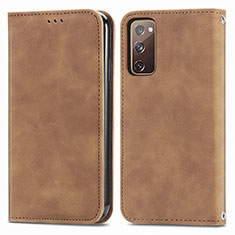 Funda de Cuero Cartera con Soporte Carcasa S04D para Samsung Galaxy S20 FE (2022) 5G Marron