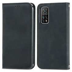 Funda de Cuero Cartera con Soporte Carcasa S04D para Xiaomi Mi 10T 5G Negro