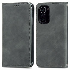 Funda de Cuero Cartera con Soporte Carcasa S04D para Xiaomi Mi 11X Pro 5G Gris