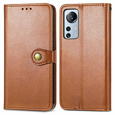 Funda de Cuero Cartera con Soporte Carcasa S04D para Xiaomi Mi 12 Lite 5G Marron