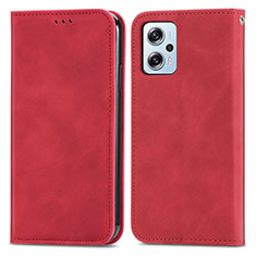 Funda de Cuero Cartera con Soporte Carcasa S04D para Xiaomi Poco X4 GT 5G Rojo