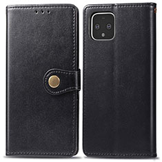 Funda de Cuero Cartera con Soporte Carcasa S05D para Google Pixel 4 XL Negro