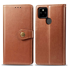 Funda de Cuero Cartera con Soporte Carcasa S05D para Google Pixel 4a 5G Marron