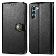 Funda de Cuero Cartera con Soporte Carcasa S05D para Motorola Moto Edge S30 5G Negro