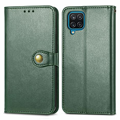 Funda de Cuero Cartera con Soporte Carcasa S05D para Samsung Galaxy F12 Verde