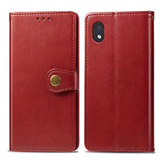 Funda de Cuero Cartera con Soporte Carcasa S05D para Samsung Galaxy M01 Core Rojo