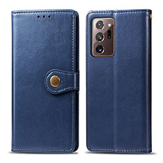 Funda de Cuero Cartera con Soporte Carcasa S05D para Samsung Galaxy Note 20 Ultra 5G Azul