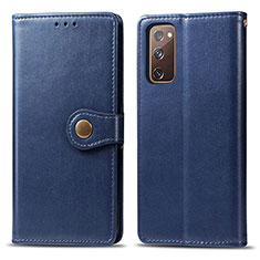 Funda de Cuero Cartera con Soporte Carcasa S05D para Samsung Galaxy S20 FE (2022) 5G Azul