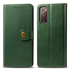 Funda de Cuero Cartera con Soporte Carcasa S05D para Samsung Galaxy S20 FE (2022) 5G Verde