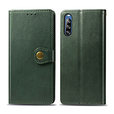 Funda de Cuero Cartera con Soporte Carcasa S05D para Sony Xperia L4 Verde