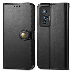 Funda de Cuero Cartera con Soporte Carcasa S05D para Vivo X70 5G Negro