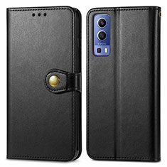 Funda de Cuero Cartera con Soporte Carcasa S05D para Vivo Y72 5G Negro