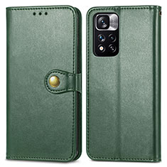 Funda de Cuero Cartera con Soporte Carcasa S05D para Xiaomi Poco X4 NFC Verde