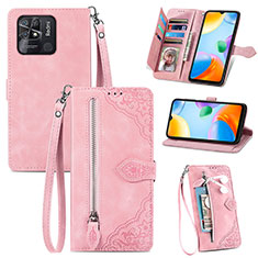 Funda de Cuero Cartera con Soporte Carcasa S06D para Xiaomi Redmi 10C 4G Rosa