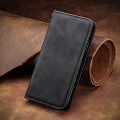 Funda de Cuero Cartera con Soporte Carcasa S08D para Huawei Nova 7 SE 5G Negro