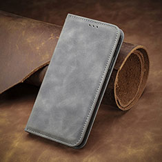 Funda de Cuero Cartera con Soporte Carcasa S08D para Huawei P40 Lite 5G Gris