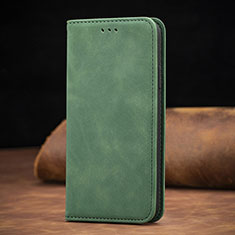 Funda de Cuero Cartera con Soporte Carcasa S08D para Xiaomi Redmi 9AT Verde