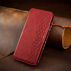 Funda de Cuero Cartera con Soporte Carcasa S09D para Xiaomi Mi Note 10 Lite Rojo