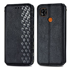 Funda de Cuero Cartera con Soporte Carcasa S09D para Xiaomi POCO C31 Negro