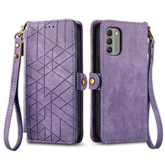 Funda de Cuero Cartera con Soporte Carcasa S17D para Nokia G400 5G Morado