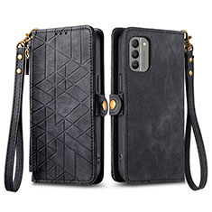 Funda de Cuero Cartera con Soporte Carcasa S17D para Nokia G400 5G Negro