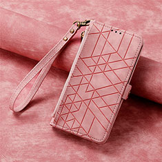 Funda de Cuero Cartera con Soporte Carcasa S18D para Motorola Moto Edge Plus (2022) 5G Rosa