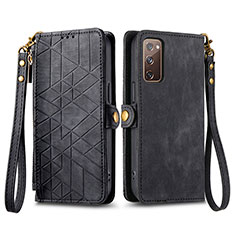 Funda de Cuero Cartera con Soporte Carcasa S18D para Samsung Galaxy S20 FE (2022) 5G Negro